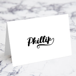 Cartões de Nome e Local com Script Bold Brush P Sw