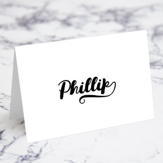 Cartões de Nome e Local com Script Bold Brush P Sw