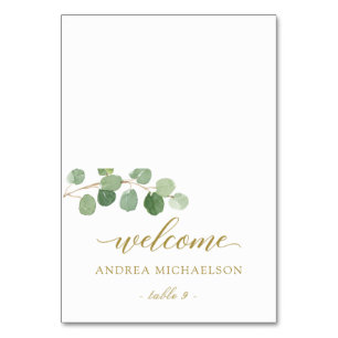 Cartões de Nome / Lugares de Casamento com Verde d