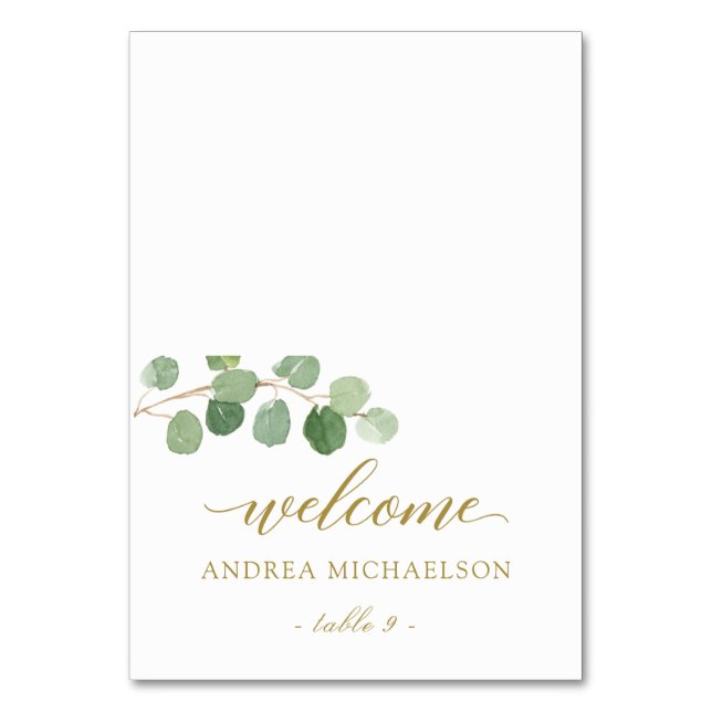Cartões de Nome / Lugares de Casamento com Verde d (Frente)