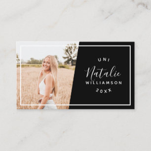 Cartões de nome para inserção de fotos em preto