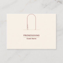 Cartões de Nome para Mesa de Friendsgiving Moderna