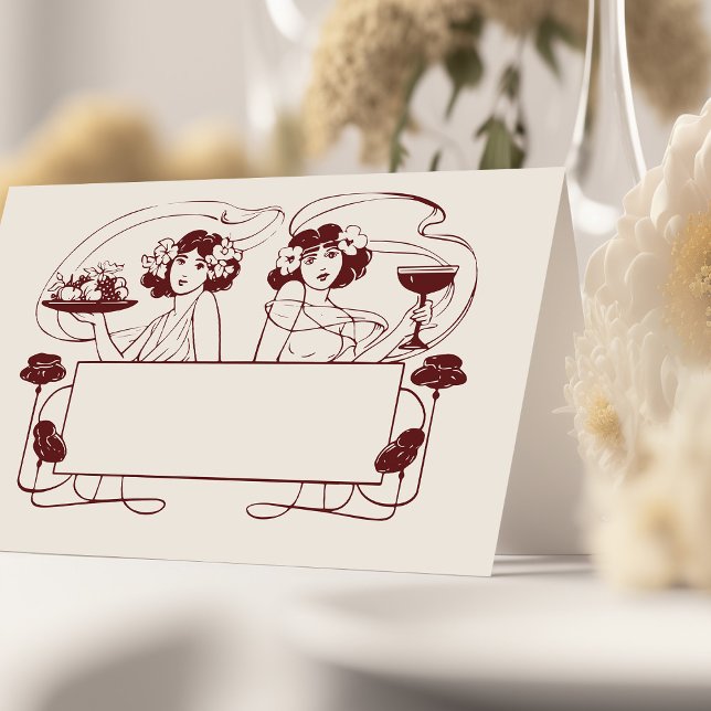 Cartões de Nome Vintage de Mesa de Casamento (Criador carregado)