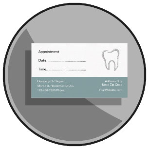Cartões de Nomeação de Dentist Office