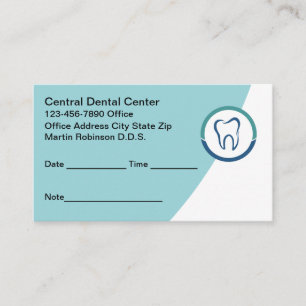 Cartões de Nomeação de Dentista Moderno Negrito