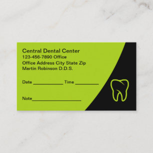 Cartões de Nomeação de Dentista Moderno Negrito
