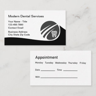 Cartões de Nomeação de Orçamento de Dentista Moder