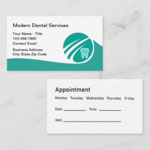 Cartões de Nomeação de Teal do Gabinete de Dentist
