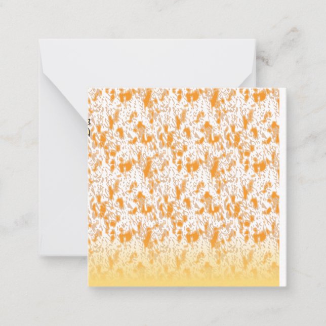 Cartões de Nota Abstratos Laranja | Papelaria Chic (Frente)