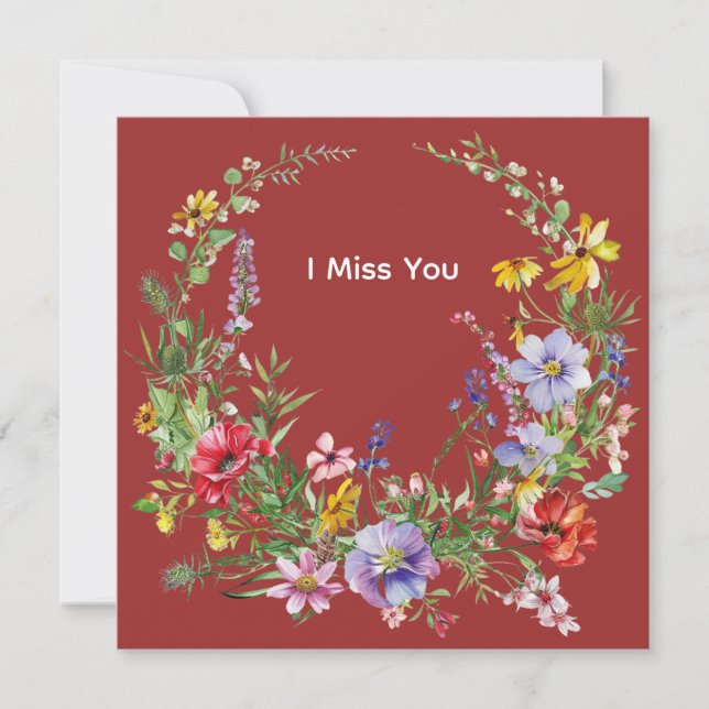 Cartões de Nota com Ilustração de Guirlanda Retro  (Frente)