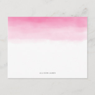 Cartões de nota cor-de-rosa de Ombre