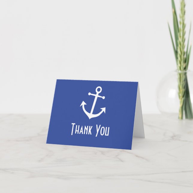 Cartões de Nota de Agradecimento Âncora de Barco ( (Frente)