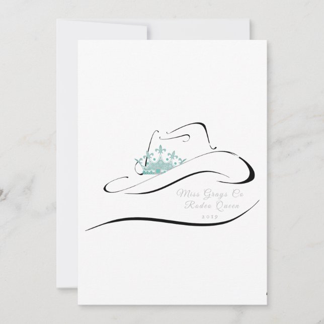 Cartões de Nota de Coroa da Sra. Rodeo Crown (Frente)