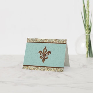 Cartões de nota de correspondência Fleur di Lys Da