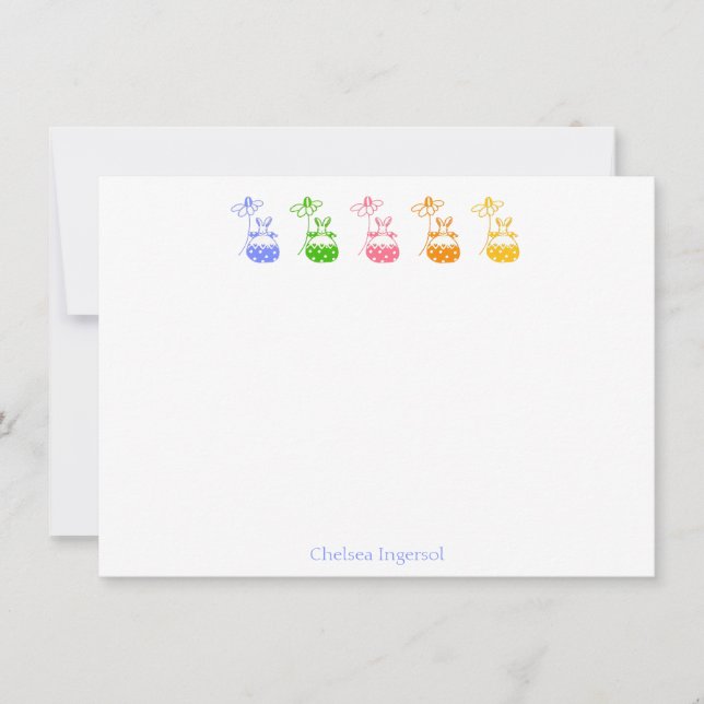 Cartões de Nota de Daisy Bunny (Frente)