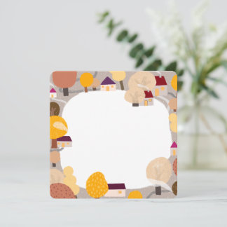 Cartões de Nota de outono - Cartão de Saudação de