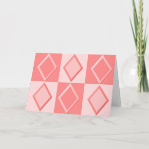 Cartões de Nota de Padrão de KRW Diamante - Coral