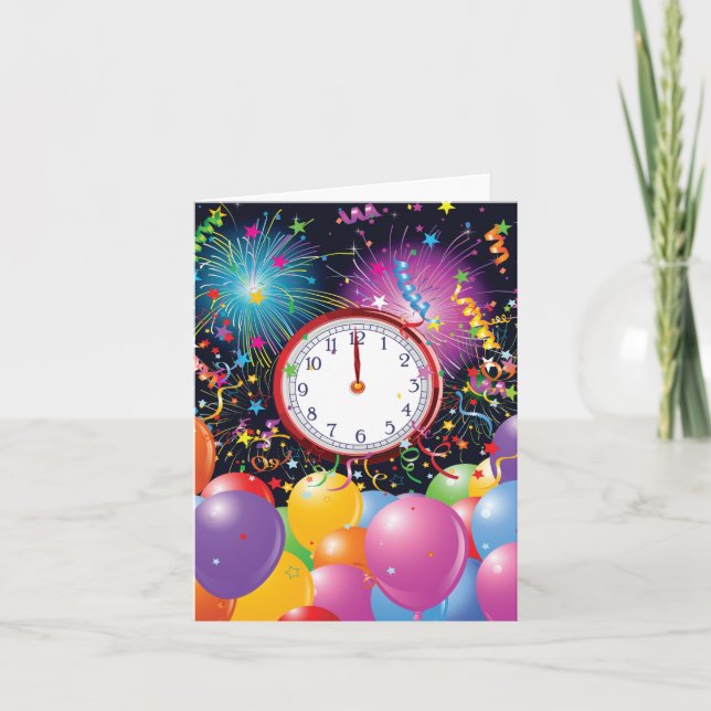 Cartões de Nota de Partes anos novos (Frente)