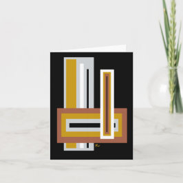 Cartões de Nota de Retângulos Empilhados com abstr