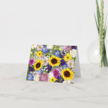 Cartões de Nota de vazio para Gardeners Flores Col