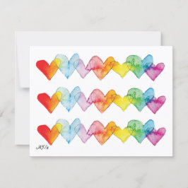 Cartões de Nota Desenhados Coloridos