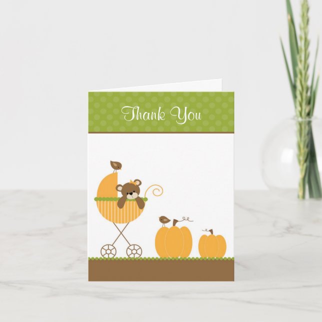 Cartões de nota do carrinho de criança da queda (Frente)