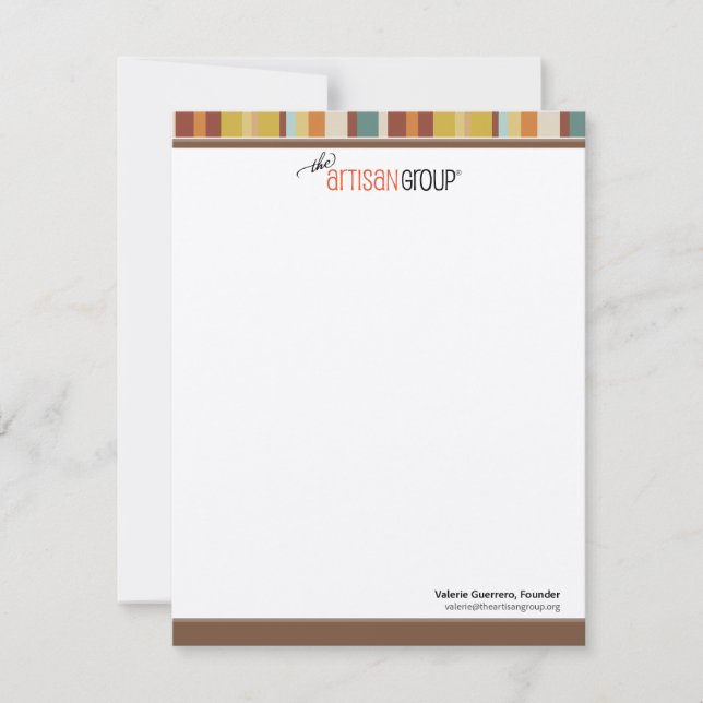 Cartões de Nota do Grupo Artisan (Frente)