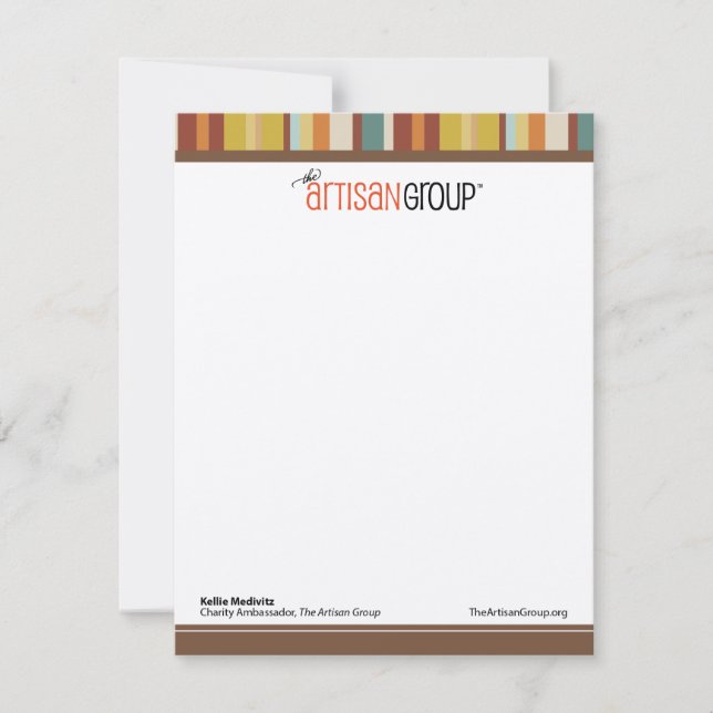 Cartões de Nota do Grupo Artisan (Kellie) (Frente)