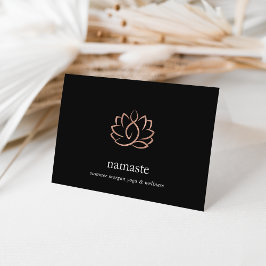 Cartões de nota do logotipo Dourado Lotus Flower