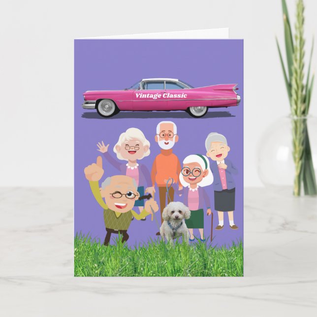 Cartões de Nota Dobrados de Mais velho Clássicos (Frente)