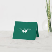 Cartões de Nota Dobrados do Emerald Green Personal