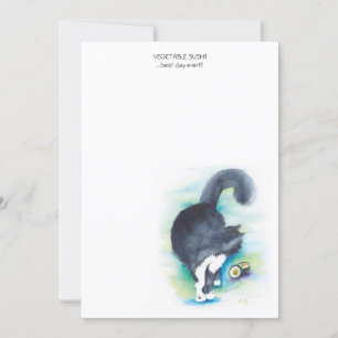Cartões de Nota em Aquarela de Sushi Lover