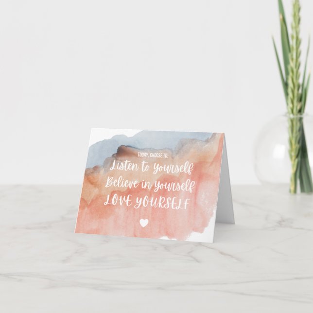 Cartões de nota encorajadores e positivos para as  (Frente)