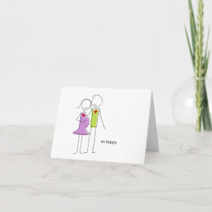 Cartões de Nota "Estamos Esperando um Bebê", casal