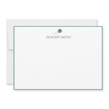 Cartões de Nota Folhagem Botânica Moderna Plana El