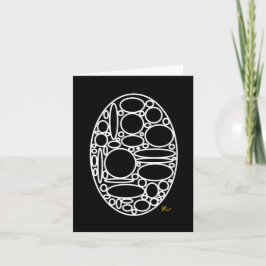 Cartões de Nota Geométrica Oval