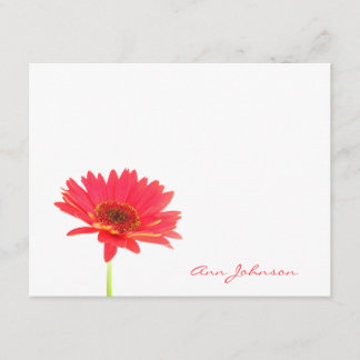 Cartões de nota lisos florais personalizados da