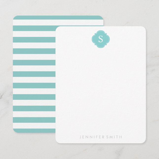 Cartões de Nota Mint Monogramas e Strips (Frente/Verso)