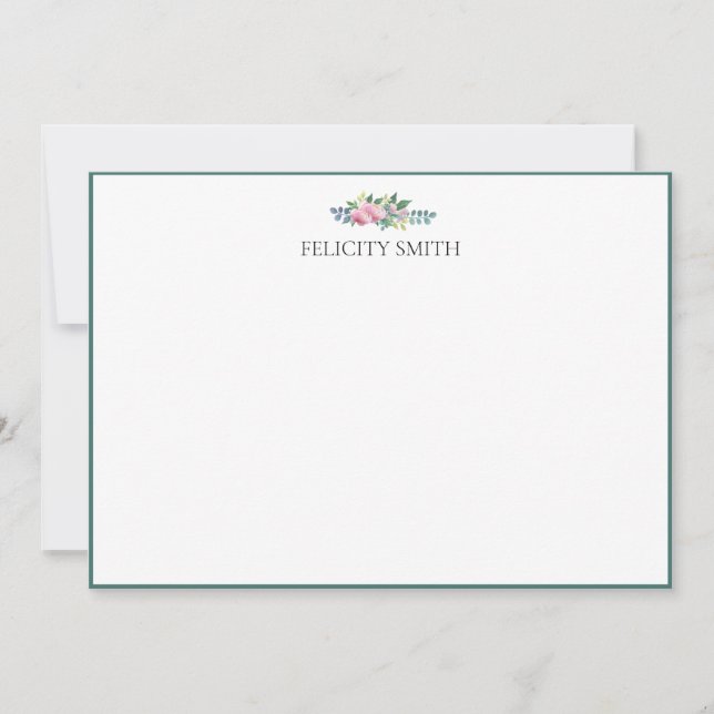 Cartões de Nota: Peões Botânicos Modernos Elegante (Frente)