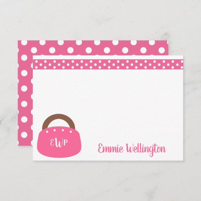 Cartões de Nota Personalizados de Bag Bermudas Mon (Frente/Verso)