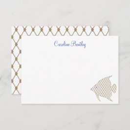 Cartões de Nota Personalizados de Peixe Anjo de Pa