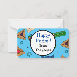 Cartões de Nota Personalizados Feliz Purim