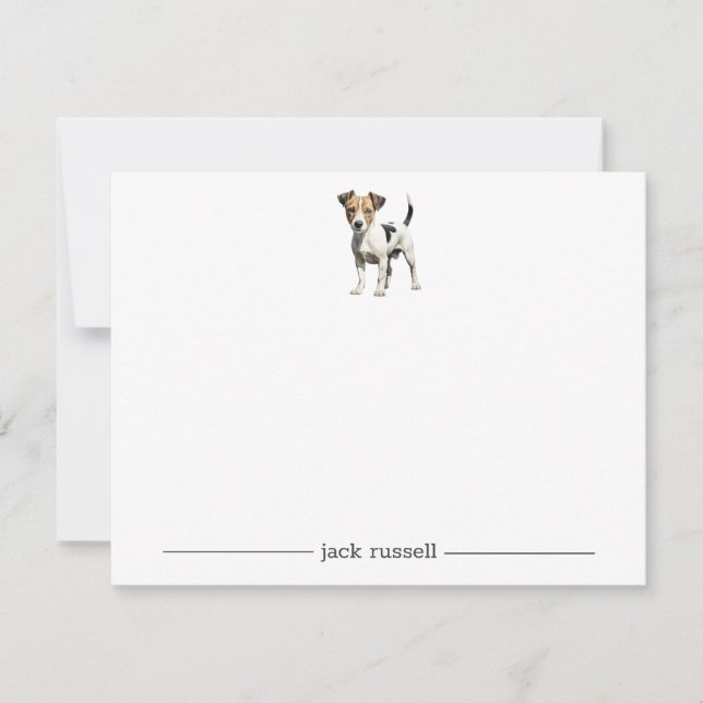 Cartões de Nota Personalizados Jack Russell Terrie (Frente)