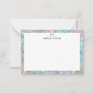 Cartões de Nota Personalizados Luxo Sparkles