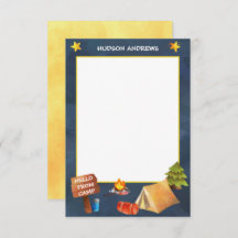 Cartões de Nota Personalizados para Aquarelas do C