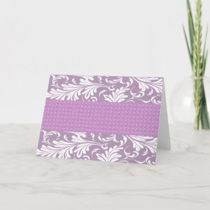 Cartões de Nota Roxo Elegante