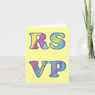 Cartões de nota RSVP Abstrato coloridos