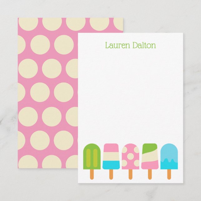 Cartões de Nota Simples com Colchetes de bolinhas (Frente/Verso)