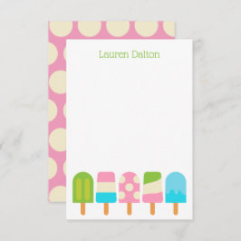 Cartões de Nota Simples com Colchetes de bolinhas