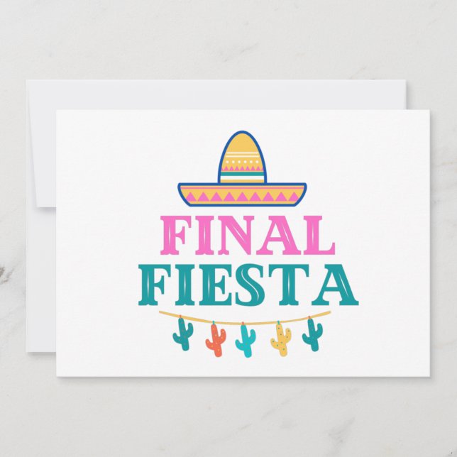 Cartões de Nota Sombrero da Festa Final (Frente)